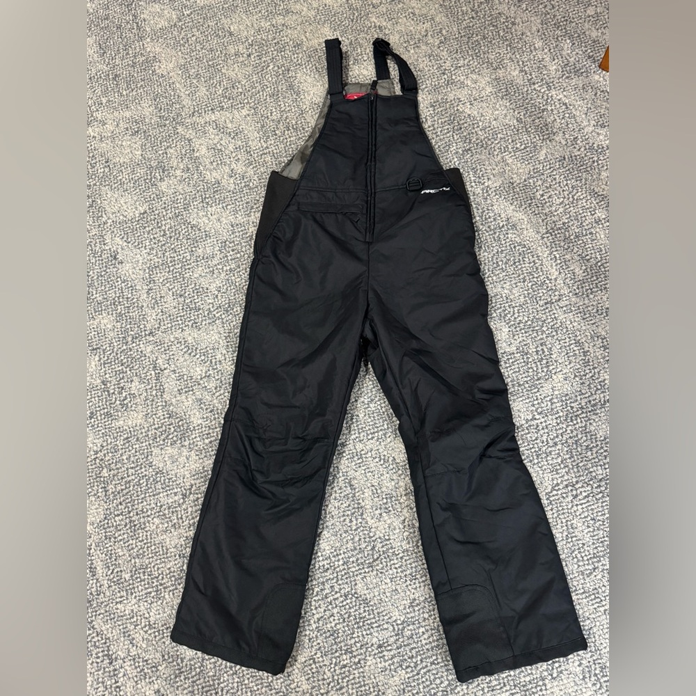 Arctix Youth Large Snow Bib Overalls - Black and Gray